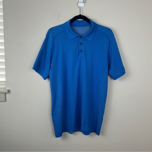 Lululemon Metal Vent Tech Blue Polo Shirt - Picture 2 of 5